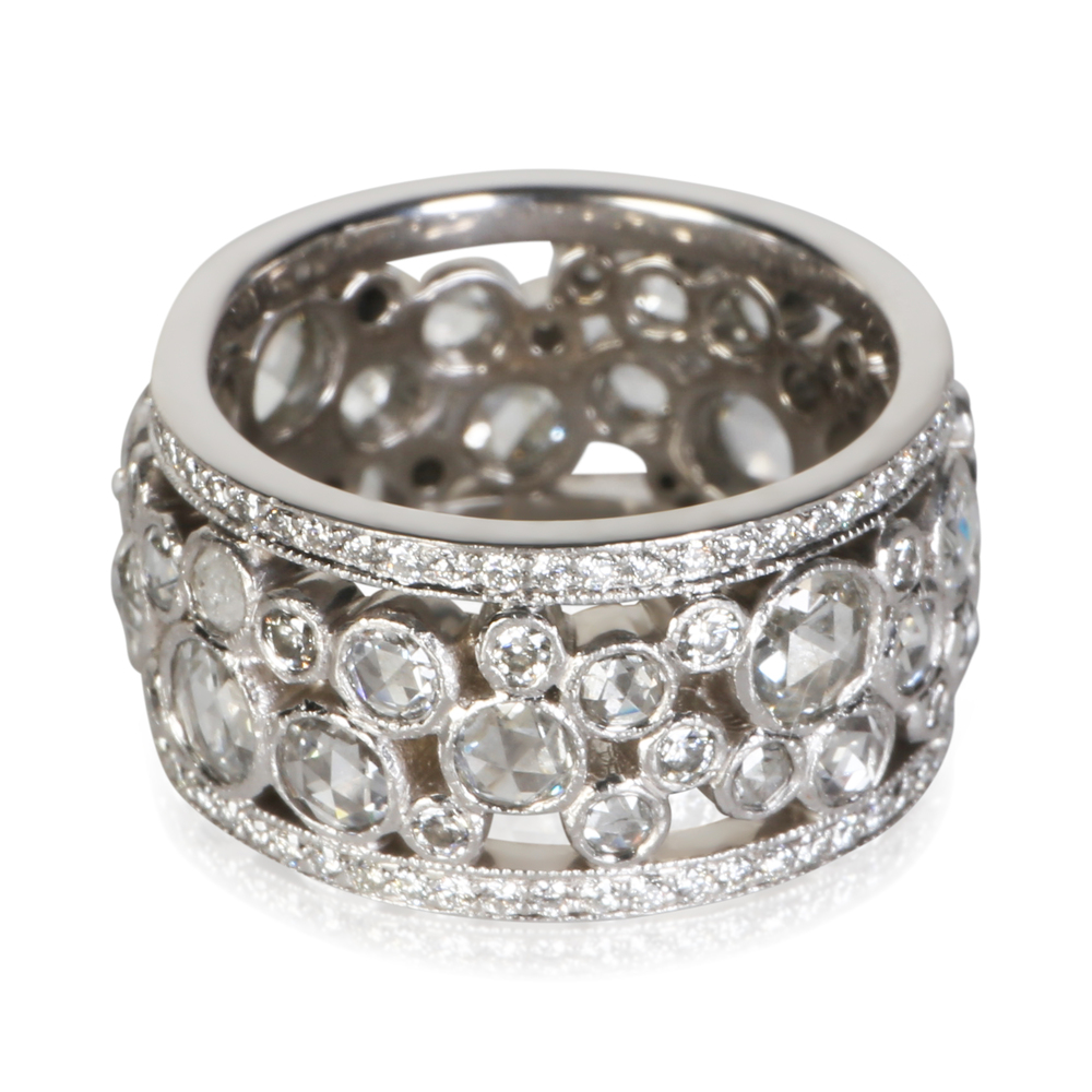 Tiffany & Co. Platinum Diamond Cobblestone Band